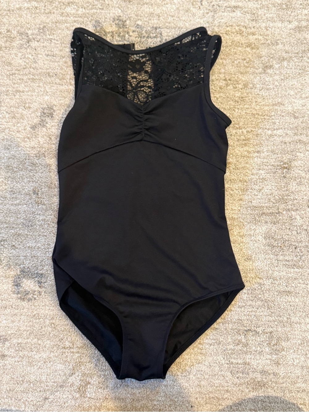 Mirella Black Lace-Back Kids Bodysuit